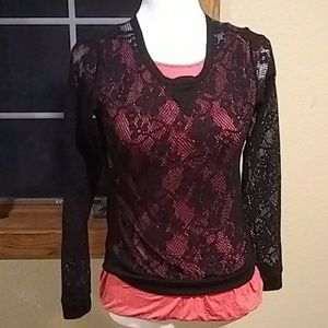 Black lace top